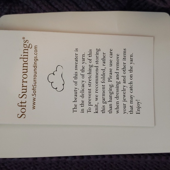 Soft Surroundings purple knit cardigan - Picture 5 of 6